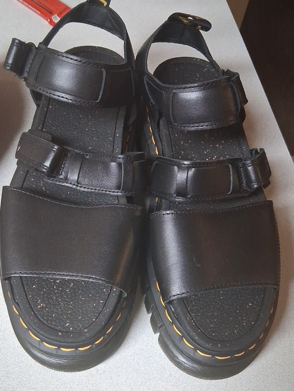 New Womens Dr. Martens Ricki 3 Strap Platform Sandal Size 11